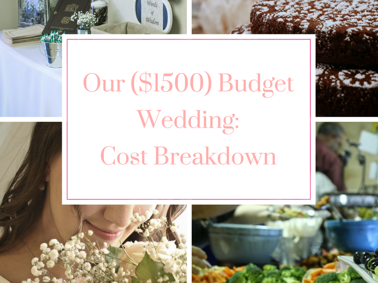 our budget wedding cost breakdown