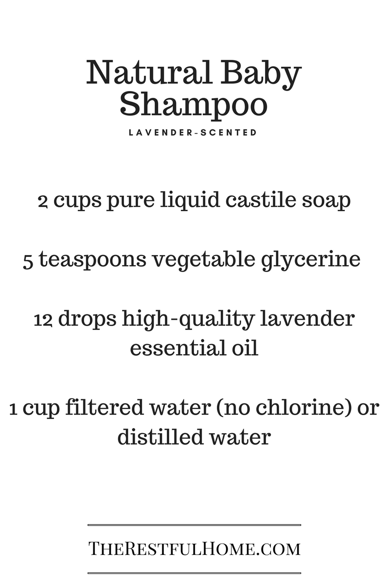 DIY Natural Baby Shampoo The Restful Home