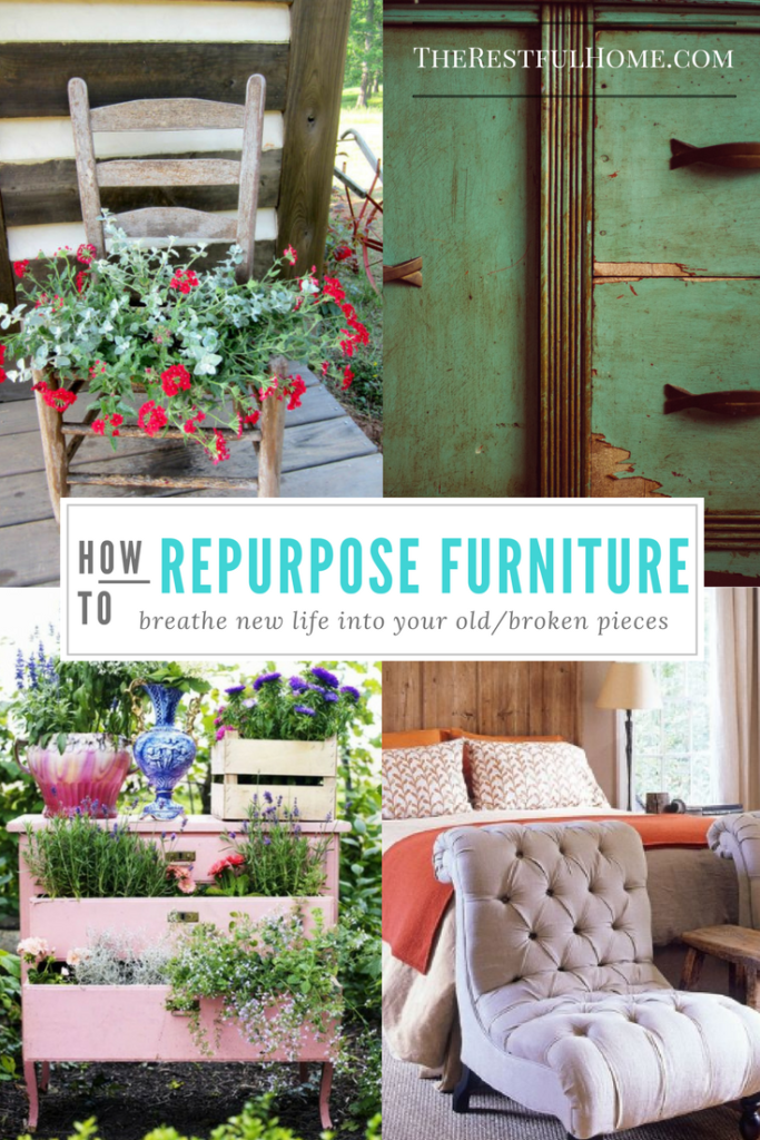 repurpose broken furniture