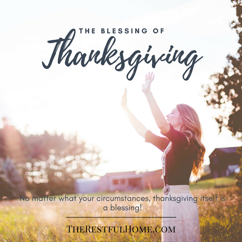 the blessing of thanksgiving