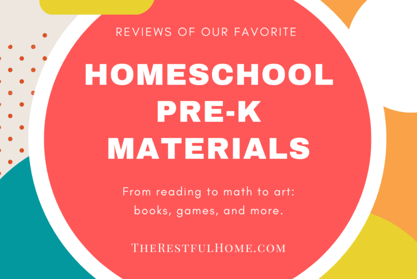 best homeschool pre-k materials